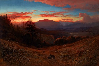 Atardecer en el monte Diablo (Atardecer en Marin) de William Keith